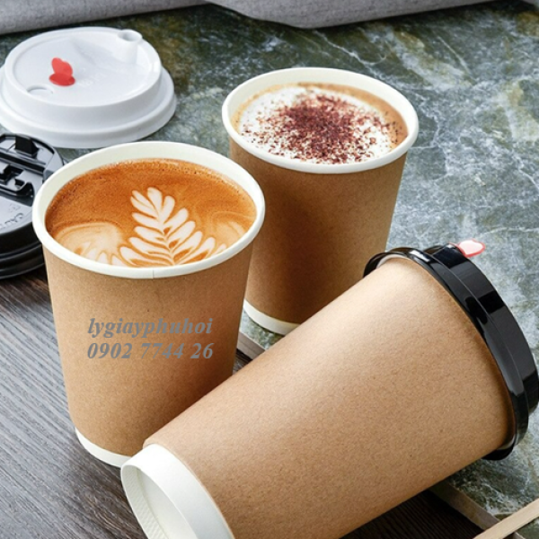 Ly giấy kraft 18oz 520ml 2 lớp